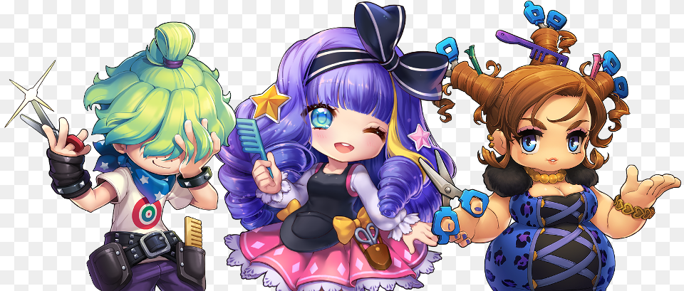 Anime Girl Hair Maplestory 2 Beauty Salon, Book, Publication, Comics, Baby Png Image
