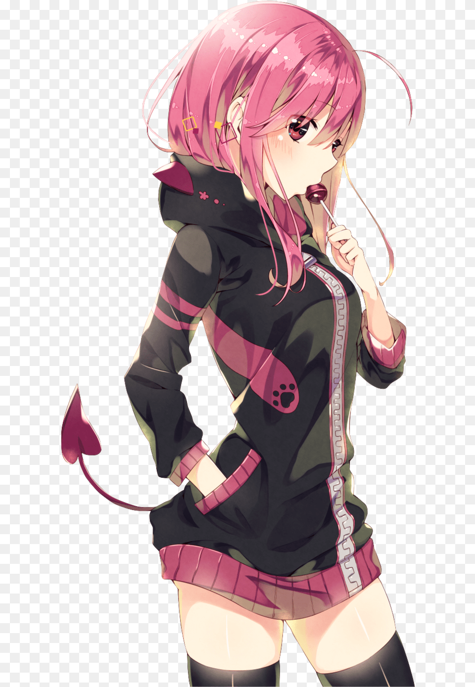 Anime Girl Hot Pink Hair Download, Publication, Book, Comics, Adult Png