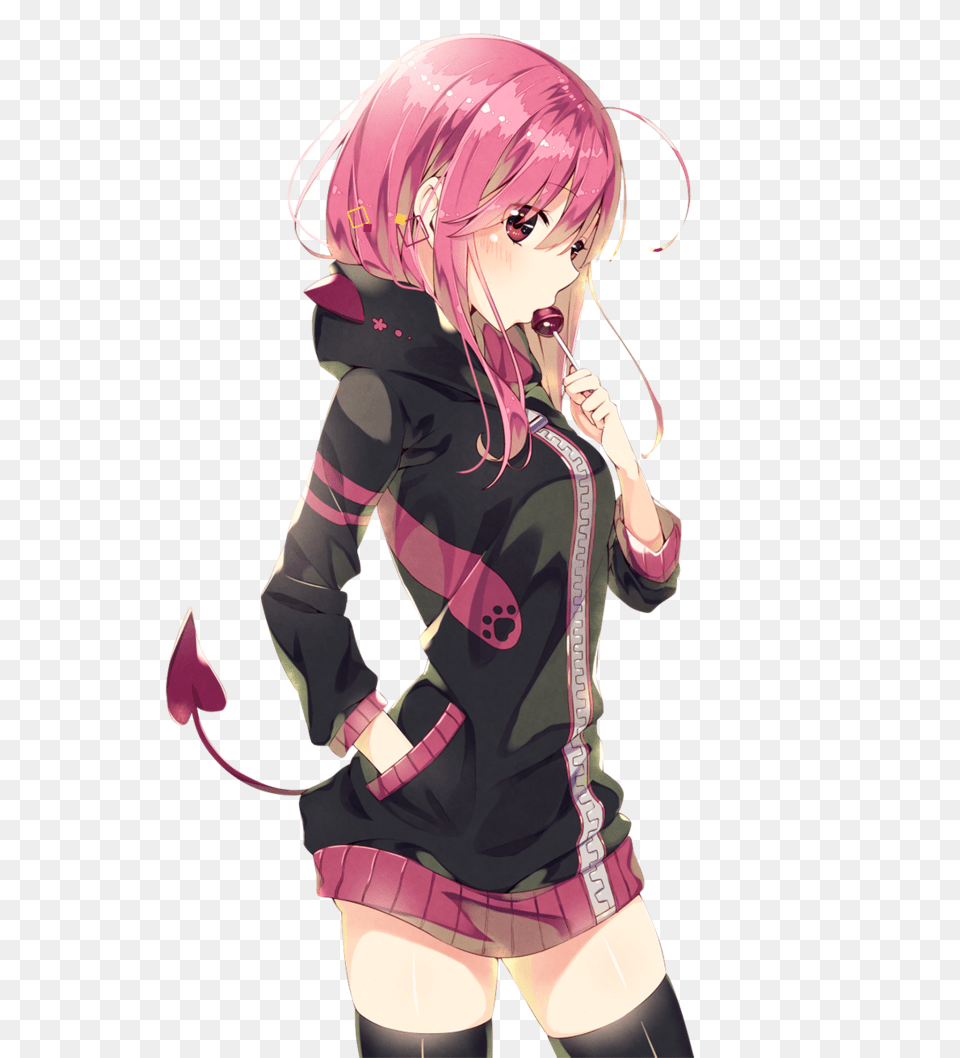 Anime Girl Hot Pink Hair Image With Hot Anime Girl With Pink Hair, Book, Comics, Publication, Adult Free Transparent Png