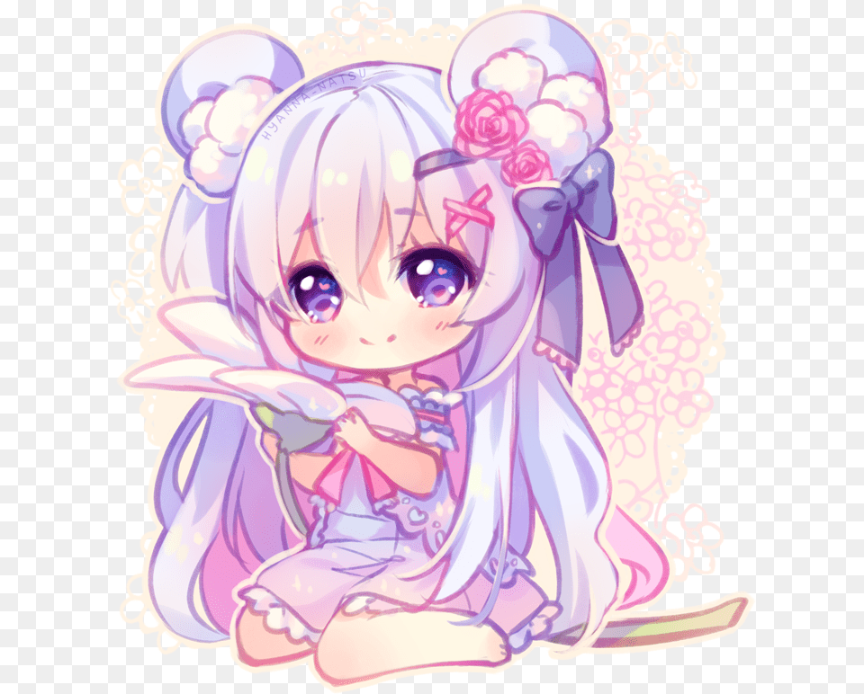 Anime Girl Hyanna Natsu Chibi, Book, Comics, Publication, Baby Free Transparent Png