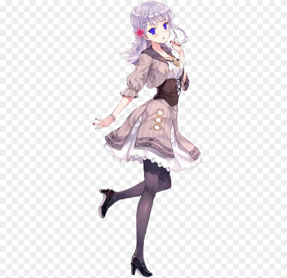 Anime Girl Light Purple Hair, Book, Publication, Comics, Female Free Png Download