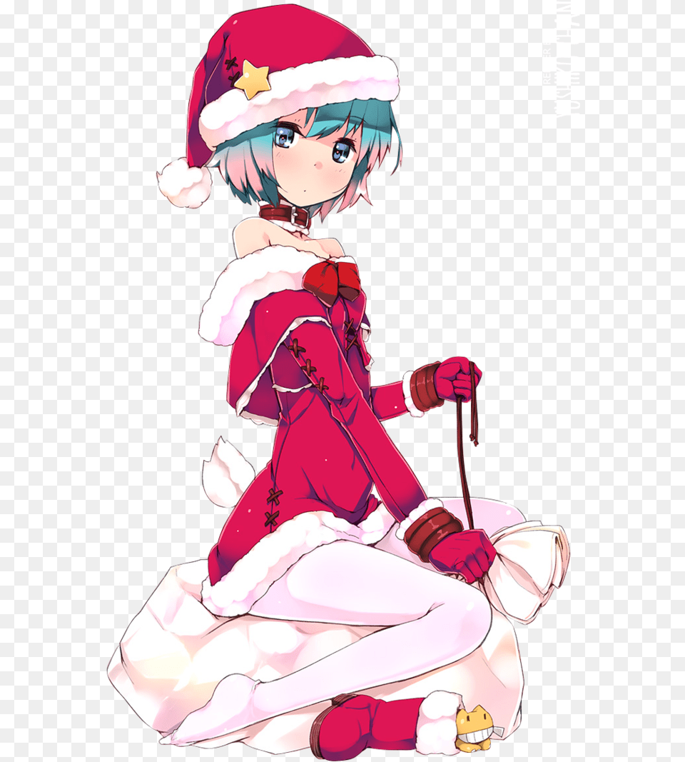 Anime Girl Merry Christmas, Publication, Book, Comics, Clothing Png