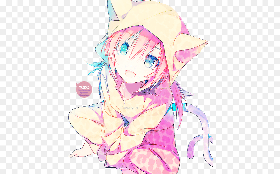 Anime Girl Neko Fanart, Book, Comics, Manga, Publication Free Png