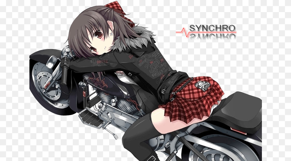 Anime Girl On Motorbike, Book, Comics, Publication, Adult Free Transparent Png