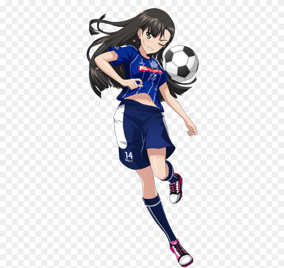 Anime Girl Playing Soccer, Publication, Book, Comics, Adult Png