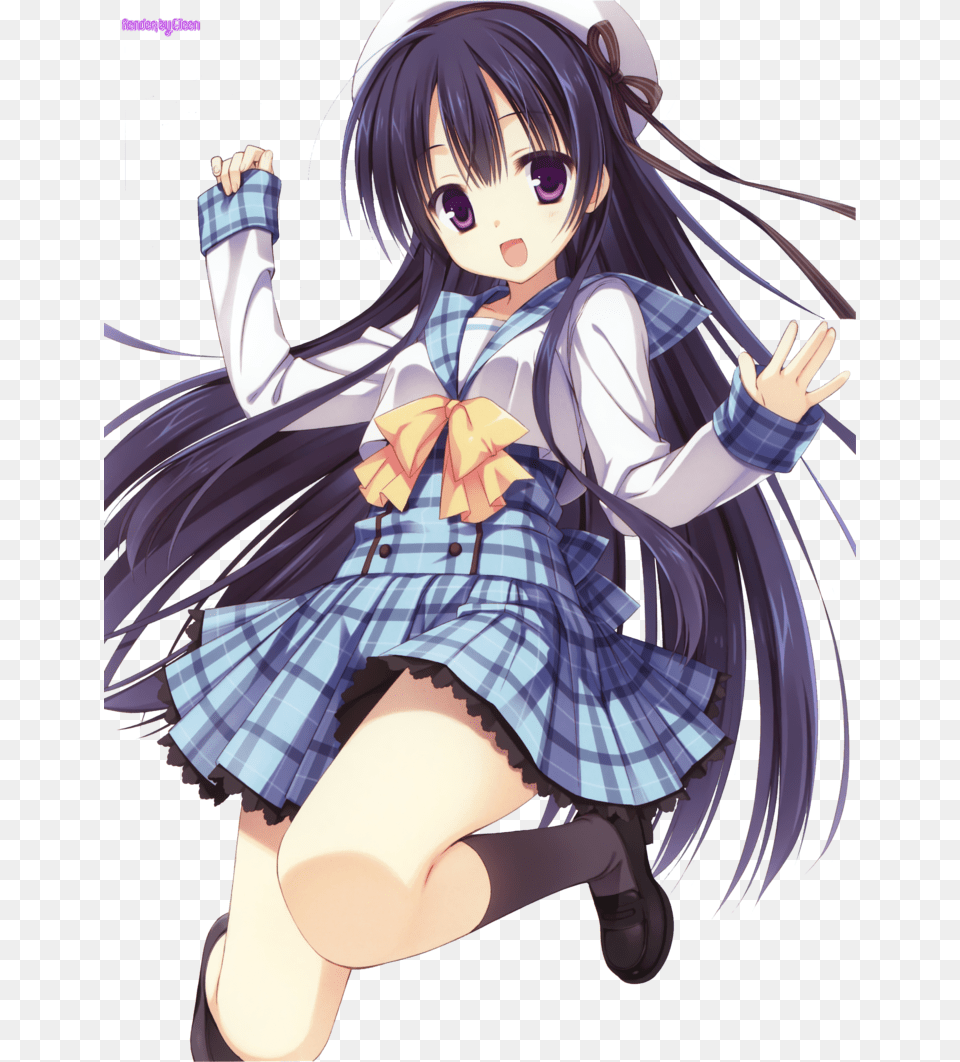 Anime Girl Render By Eileenchin Anime Girl Kawaii Anime School Uniform, Book, Comics, Person, Publication Free Transparent Png