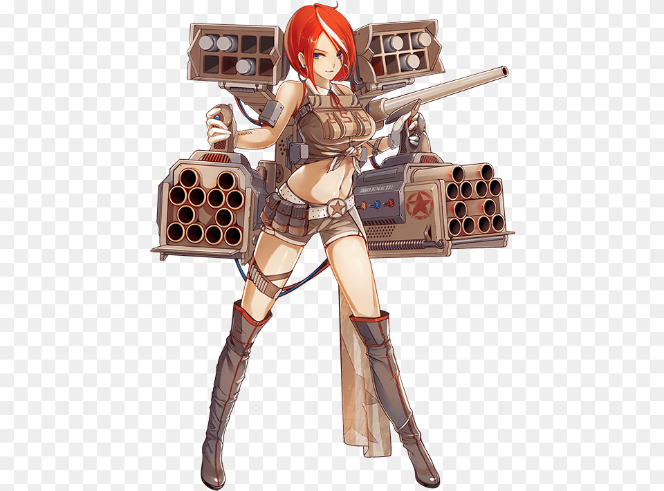 Anime Girl Rocket Launcher, Adult, Book, Comics, Female Free Png