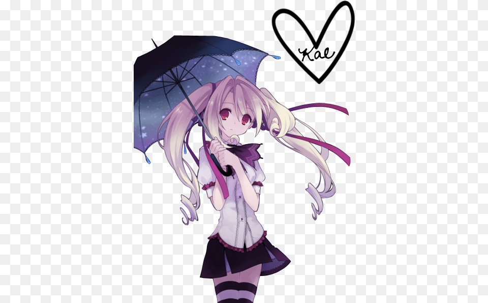 Anime Girl Photo Fanpop Anime Girl With Umbrella Transparent Background, Book, Comics, Publication, Person Free Png Download