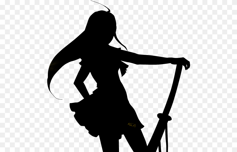 Anime Girl Silhouette, Nature, Night, Outdoors, Astronomy Free Png