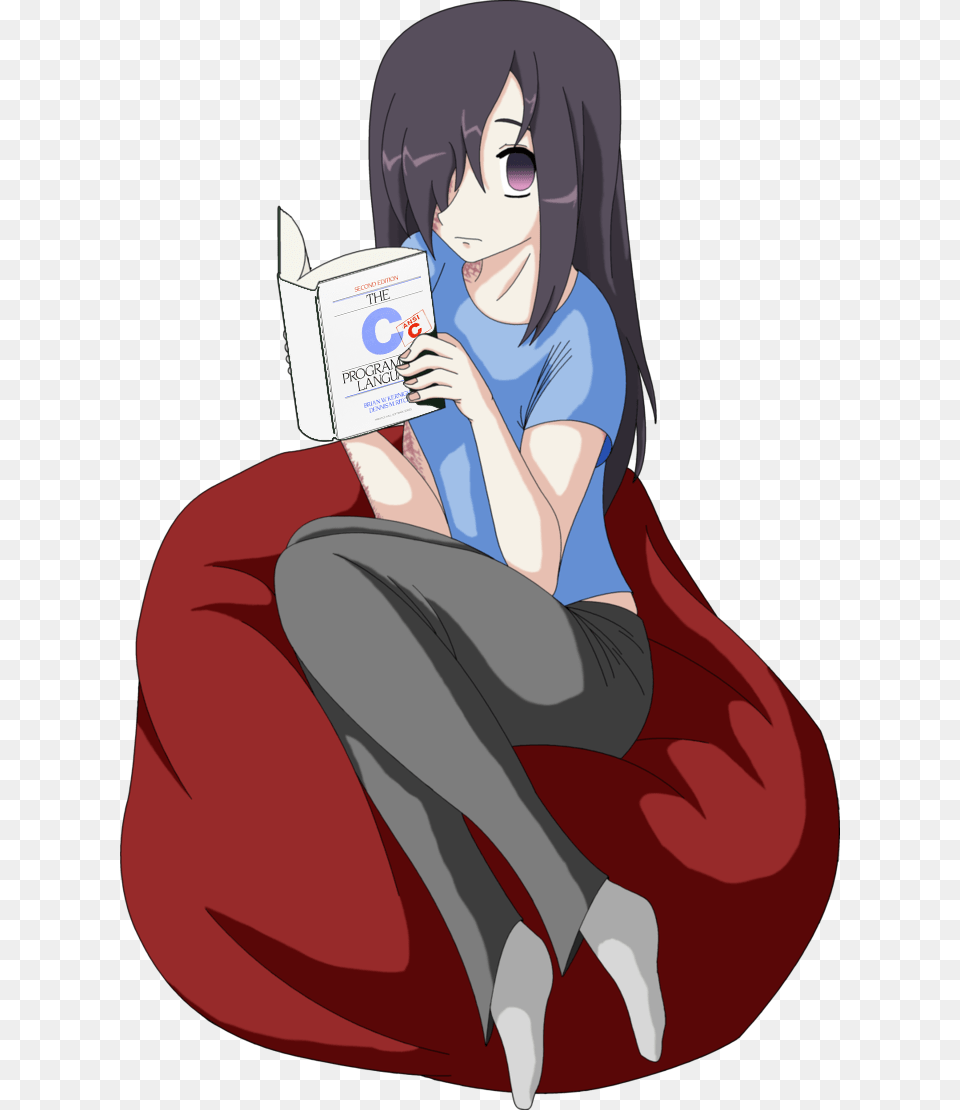 Anime Girl Sitting Anime Girl Holding Book, Comics, Publication, Adult, Person Free Png Download