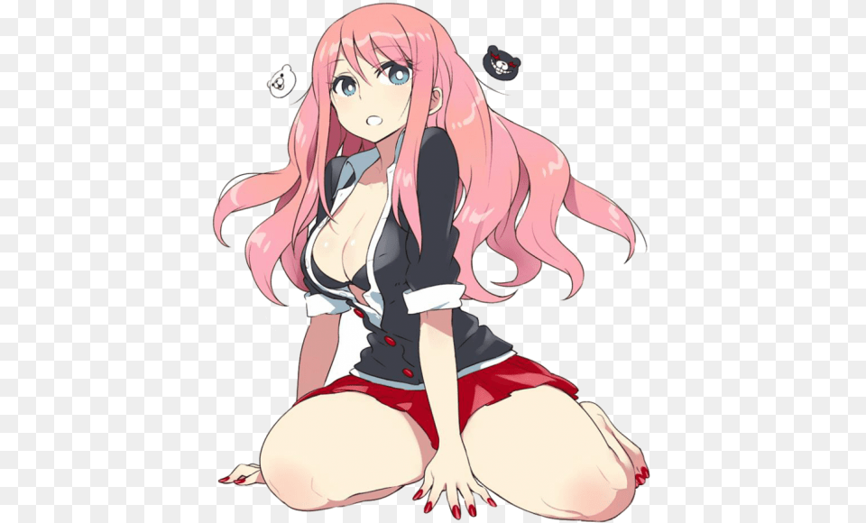 Anime Girl Sitting Down Sexy Pink Hair Anime Girls, Publication, Book, Comics, Adult Free Transparent Png