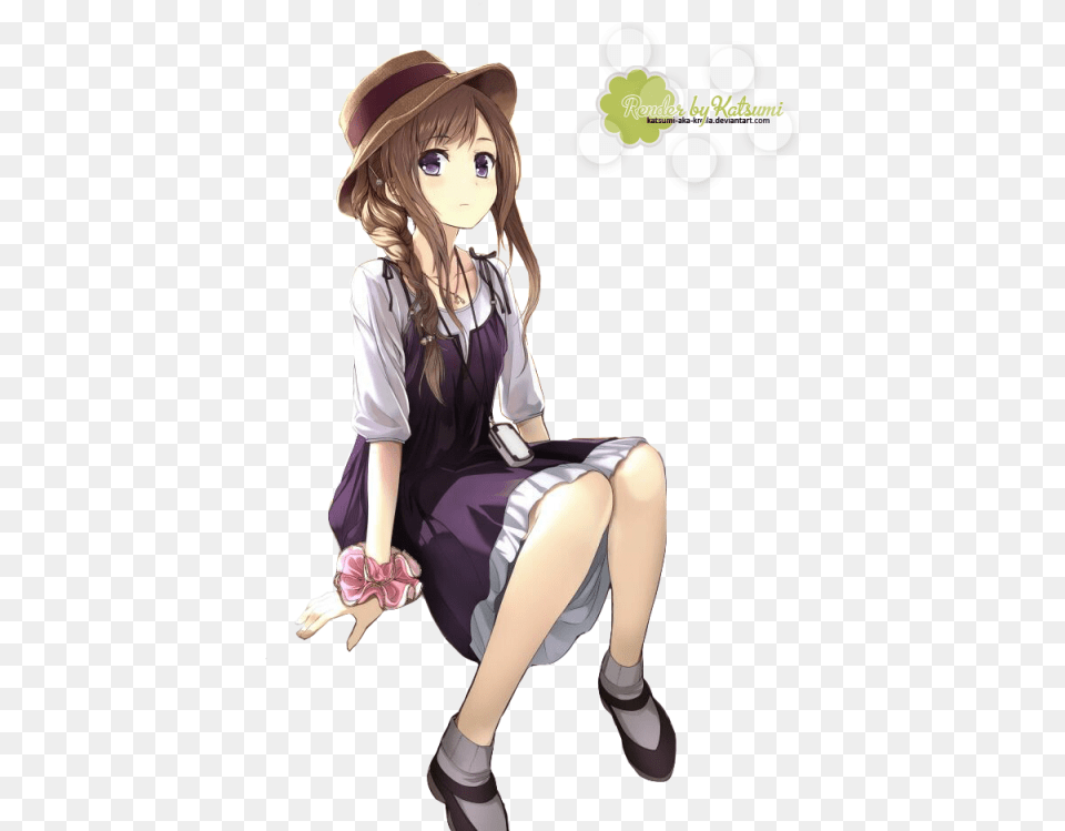 Anime Girl Sitting Down U2013 Anime Sitting Girl, Book, Comics, Publication, Person Free Transparent Png
