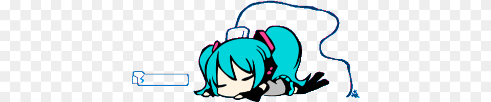 Anime Girl Stickers For Android Ios Gif Hatsune Miku Chibi, Book, Comics, Publication Free Transparent Png