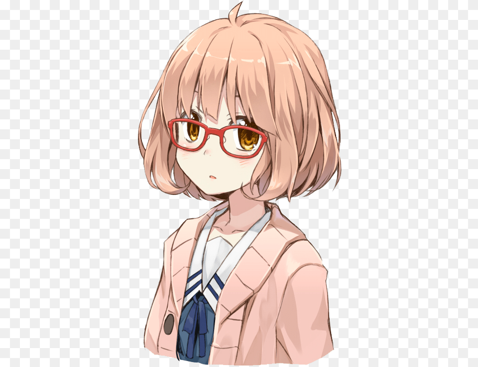 Anime Girl Wearing Glasses Transparent Mirai Kuriyama Profile, Woman, Publication, Person, Female Free Png Download