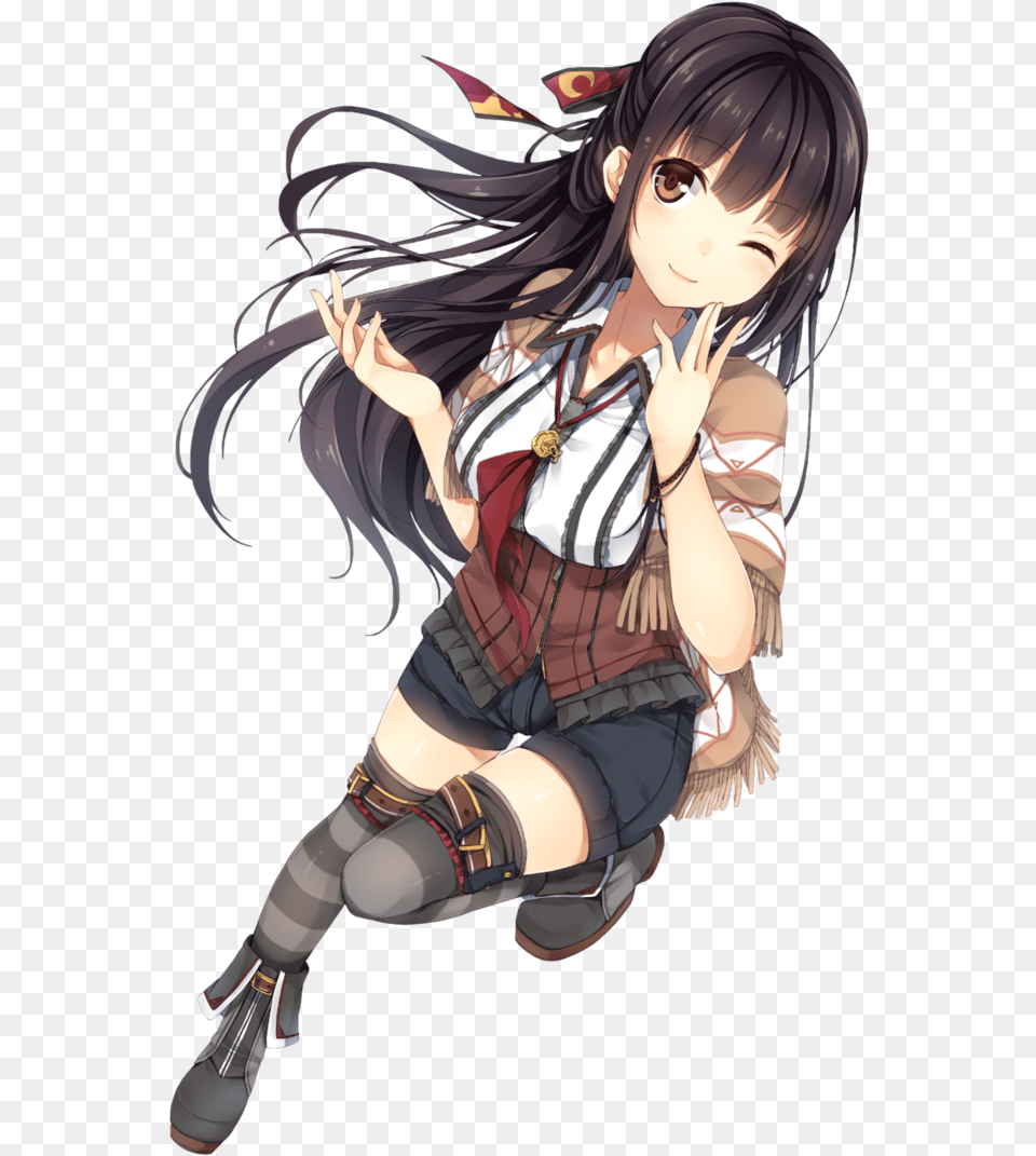 Anime Girl With Brown Hair Anime Girl Render, Publication, Book, Comics, Adult Free Png