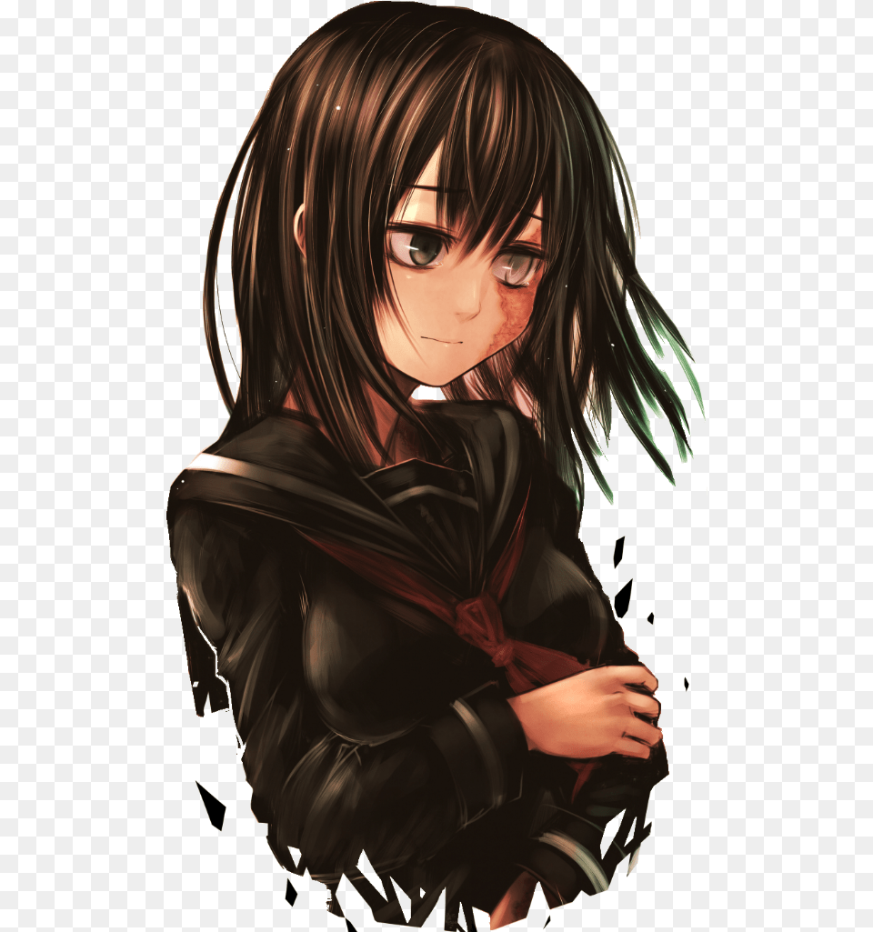 Anime Girl With Scars, Adult, Publication, Person, Female Free Transparent Png