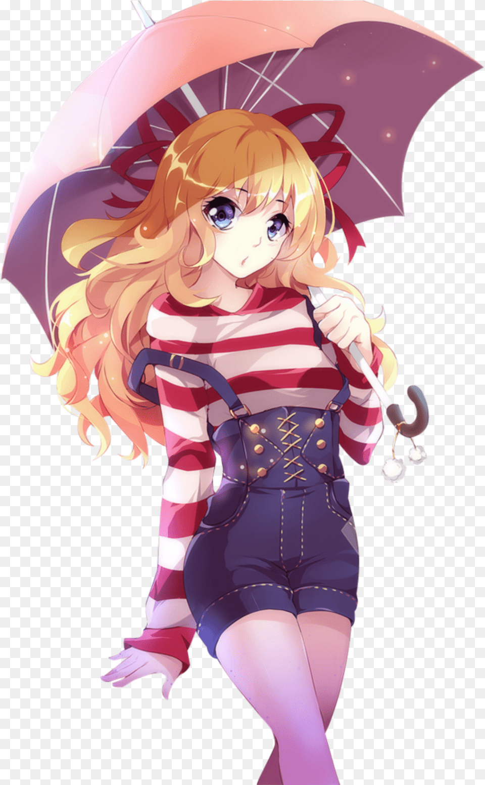 Anime Girl With Umbrella, Book, Comics, Publication, Baby Free Png