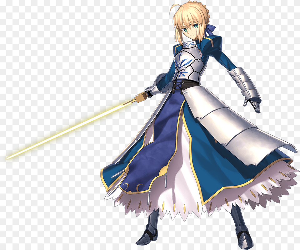 Anime Girls Saber Fate Transparent, Book, Comics, Publication, Adult Free Png Download