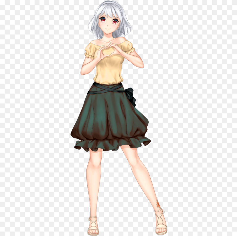 Anime Girls With White Hair And Black Eyes, Book, Publication, Comics, Adult Free Png