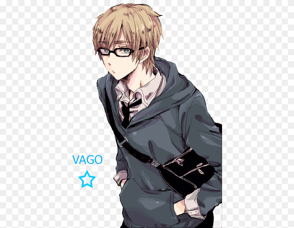 Anime Guy With Glasses Image Anime Guy With Glasses, Publication, Book, Comics, Person Free Png