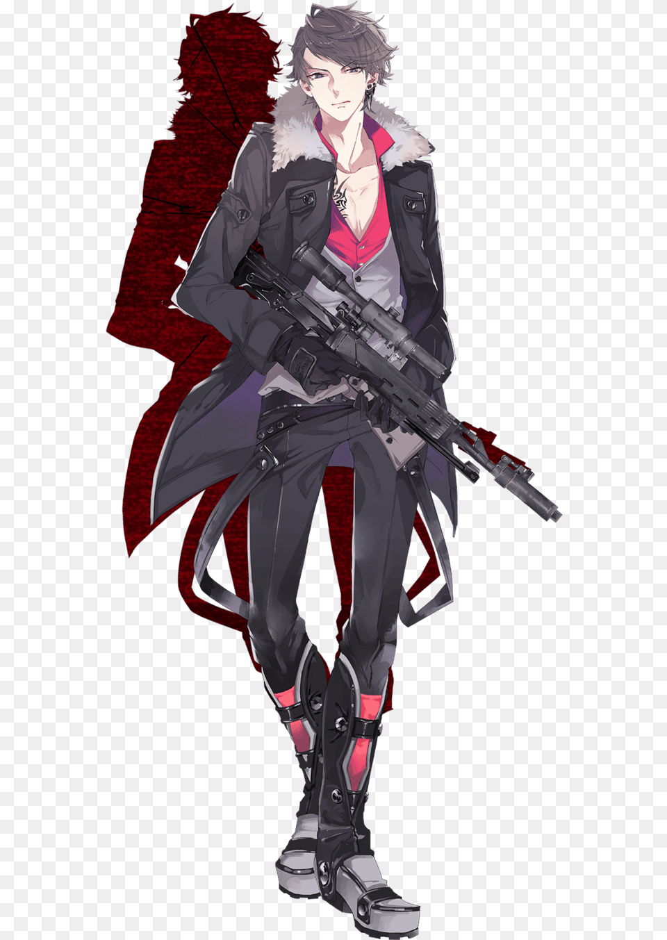 Anime Guy With Gun Anime Guy With Gun, Book, Comics, Publication, Clothing Png Image
