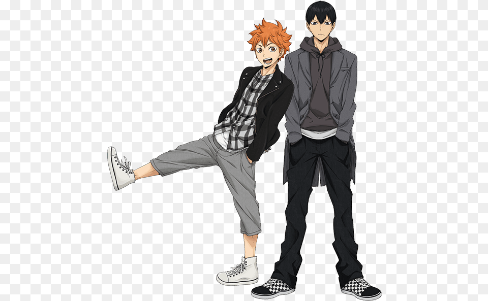 Anime Haikyuu Hinata Kageyama Tobio Hinata Shoyo Official Art, Comics, Book, Clothing, Shoe Png Image