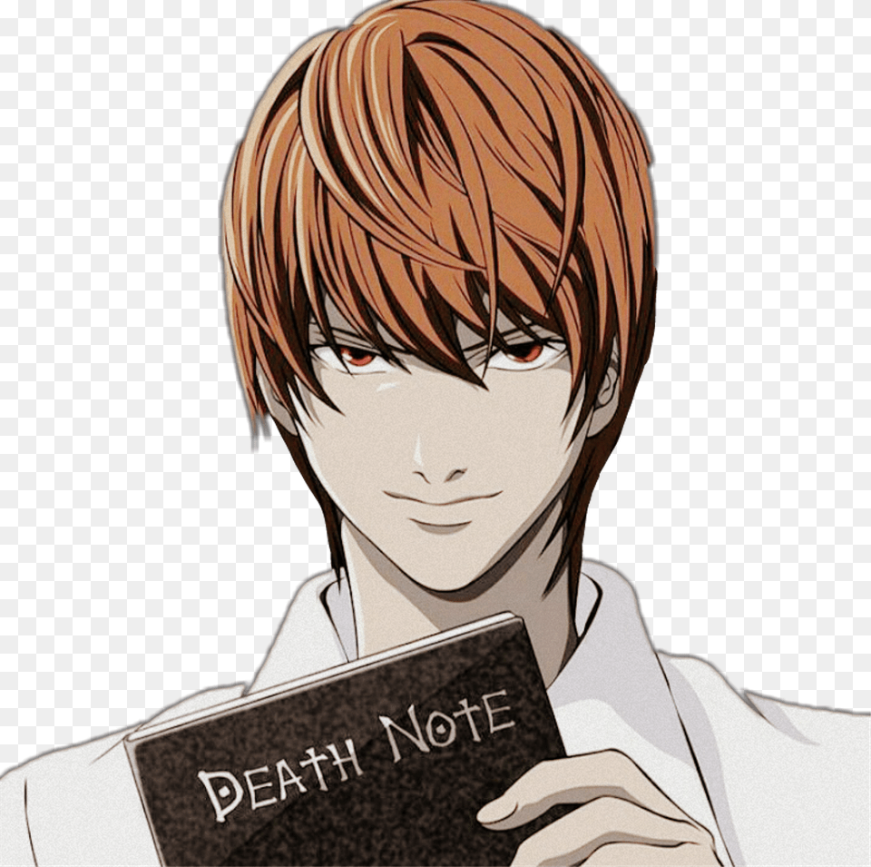Anime Light Yagami Death Note, Book, Comics, Person, Publication Png Image