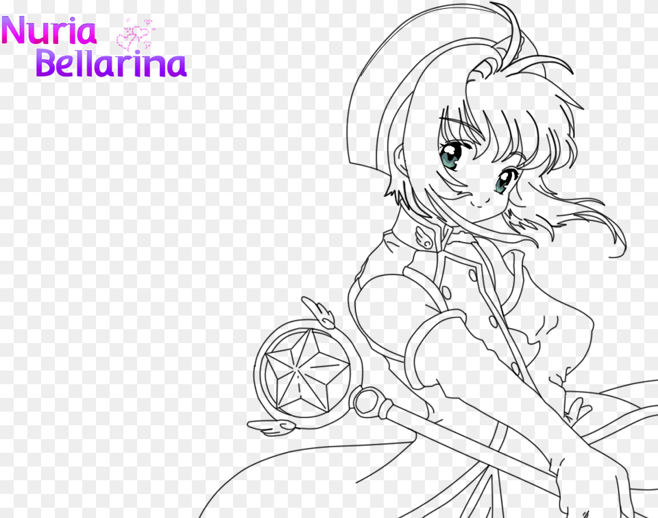 Anime Lineart Sakura Card Captor Sakura Card Captor Lineart Png Image