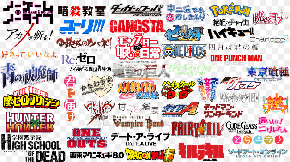 Anime Logo 9 Anime Logos, Advertisement, Person, Art, Poster Png Image