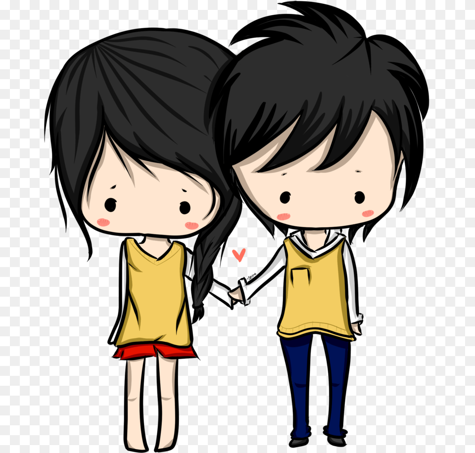 Anime Love Couple Hd Cute Romantic Couple Hug Cartoon, Book, Comics, Publication, Baby Png
