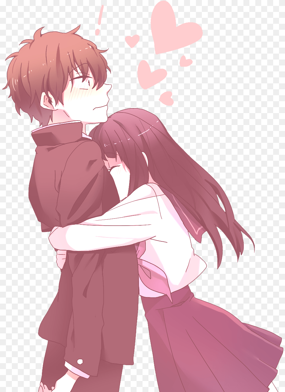 Anime Love Couple Hugging Cute Anime Couples, Book, Comics, Publication, Baby Free Png Download