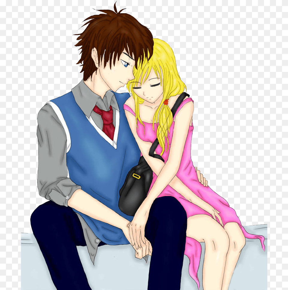 Anime Love Image Download Anime Boy And Girl, Adult, Publication, Person, Female Free Transparent Png