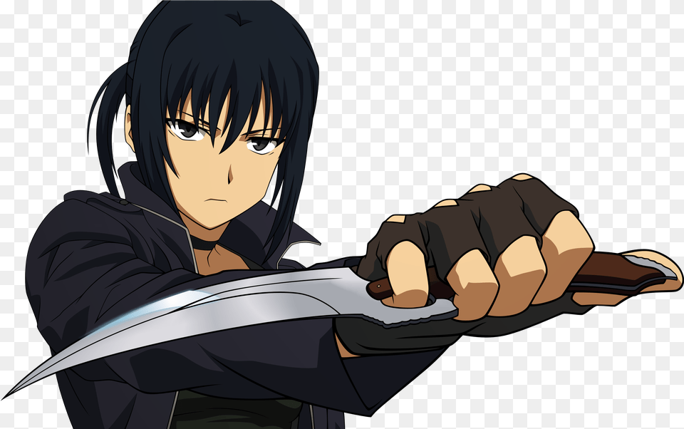 Anime Male With Knife, Sword, Weapon, Person, Face Free Png