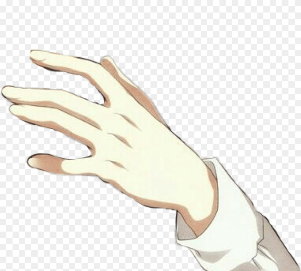 Anime Manga Hand Colored Sticker By Victoriasan023 Transparent Anime Hand, Body Part, Finger, Person, Adult Free Png