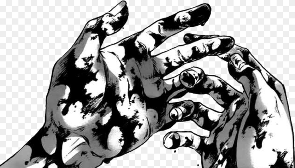 Anime Manga Hands Bloodyhands Bloody Blood Blackandwhite Illustration, Body Part, Person, Hand, Adult Png Image