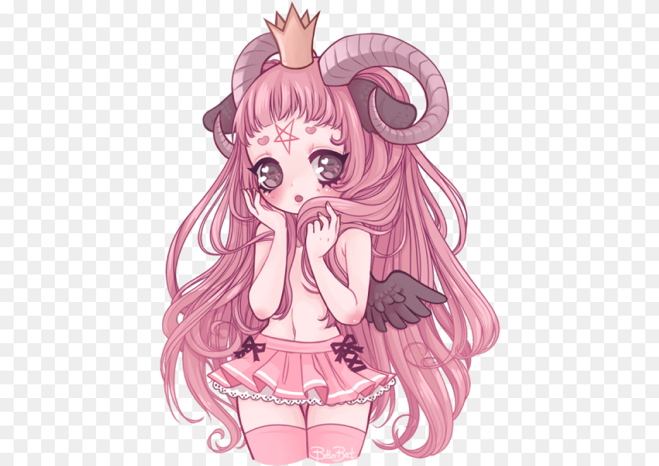 Anime Mangaka Magical Girl Drawing Baphomet Pastel Goth, Book, Comics, Publication, Baby Png