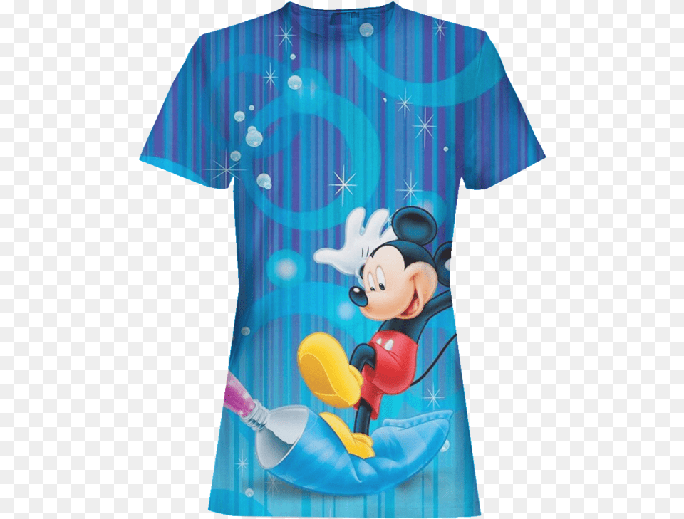 Anime Mickey Mouse 3d T Shirt Background Mickey Mouse Color, Clothing, T-shirt, Adult, Person Free Png Download