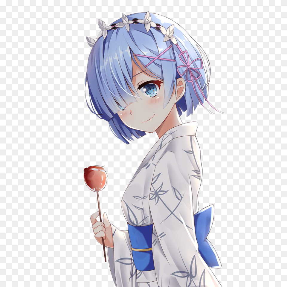 Anime Mouth Rem Cute Transparent Original Size Rem Re Zero Yukata, Publication, Book, Comics, Adult Png Image