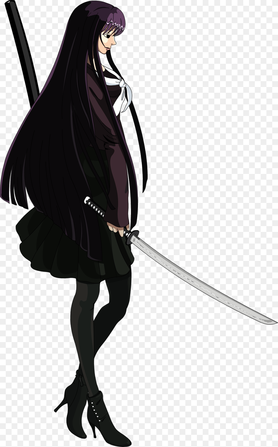 Anime Ninja Schoolgirl Vector Nebula Game Studios, Adult, Weapon, Sword, Person Png Image