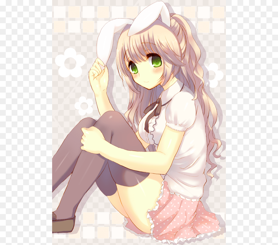 Anime Original Female Photo Anime Girl Neko Bunny, Book, Comics, Publication, Adult Free Transparent Png