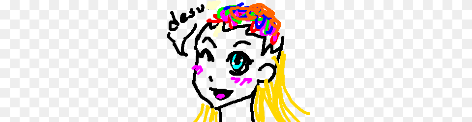 Anime Person Has Colorful Lines As Brain, Art, Graphics Png Image