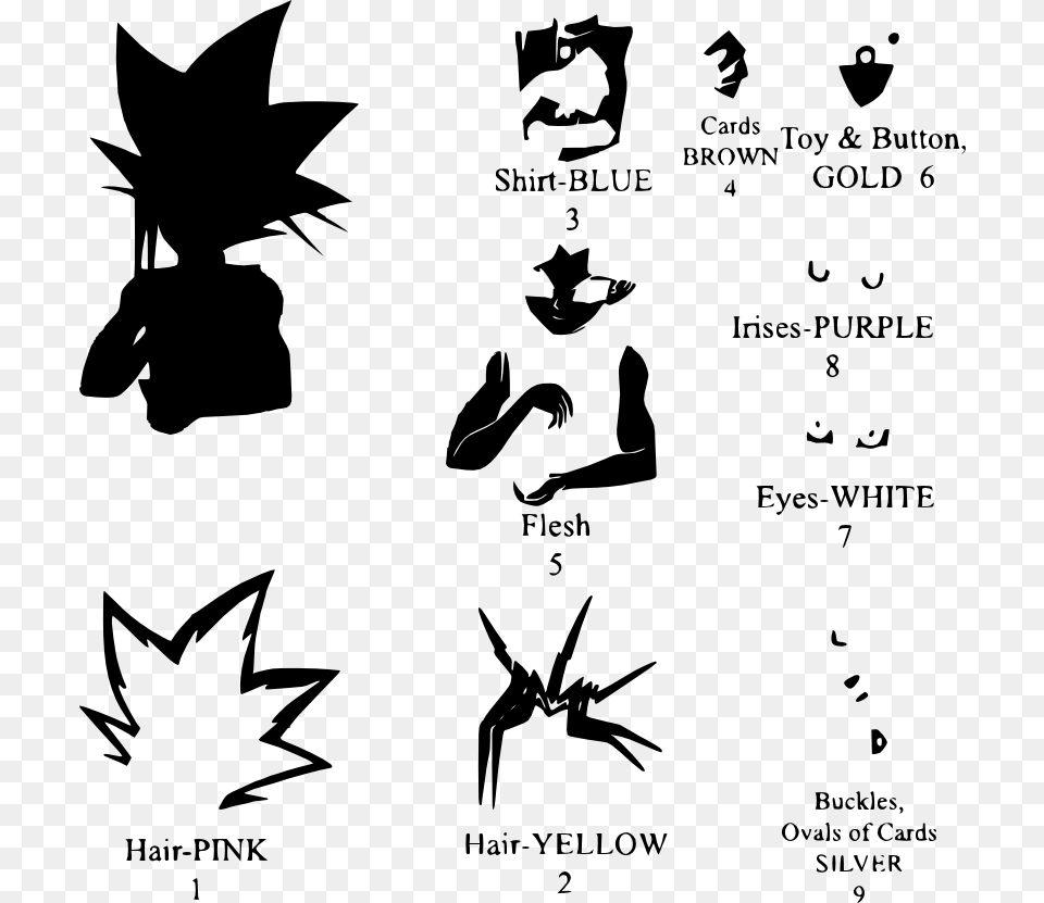 Anime Personal Use Yugiohpcs Illustration, Stencil, Plant, Leaf, Silhouette Free Transparent Png