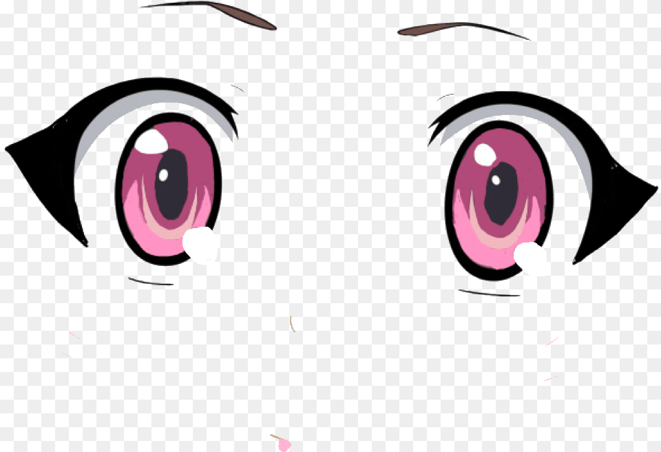 Anime Pink Eyes Transparent Cute Anime Eyes, Electronics, Animal, Cat, Mammal Free Png Download