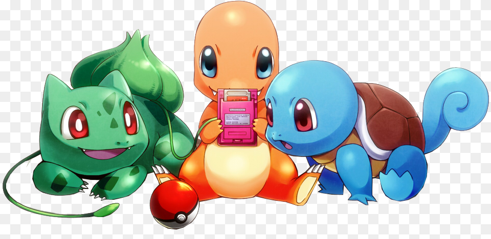 Anime Pokemon Squirtle Charmander Bulbasaur Charmander Bulbasaur Squirtle, Art, Graphics, Baby, Person Png