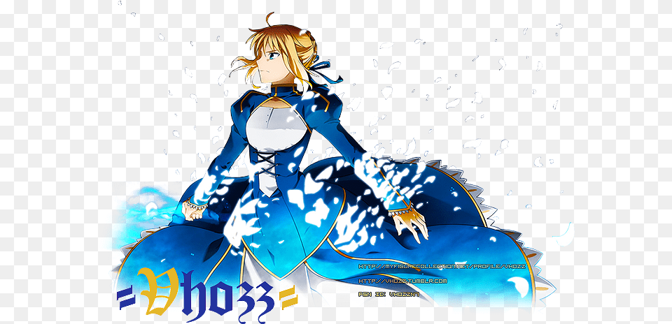 Anime Saber Fate, Book, Comics, Publication, Person Free Png Download