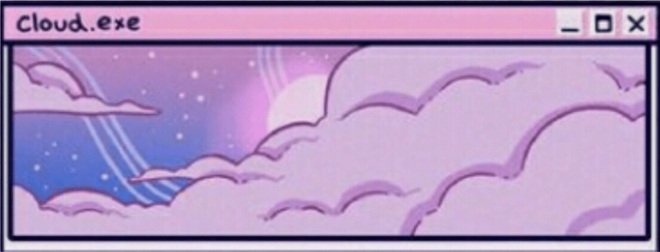 Anime Sad Clouds Aesthetic Cute Depression Kawaii Cartoon, Purple, Outdoors, Art, Graphics Free Png