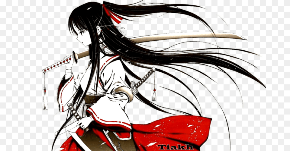 Anime Samurai Girl Render 192 Anime Samurai Girl, Publication, Book, Comics, Adult Png