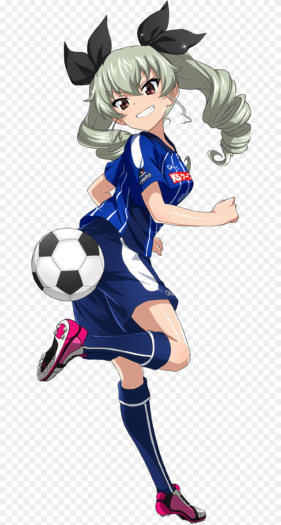Anime Soccer Player Girl, Ball, Soccer Ball, Publication, Sport Free Transparent Png