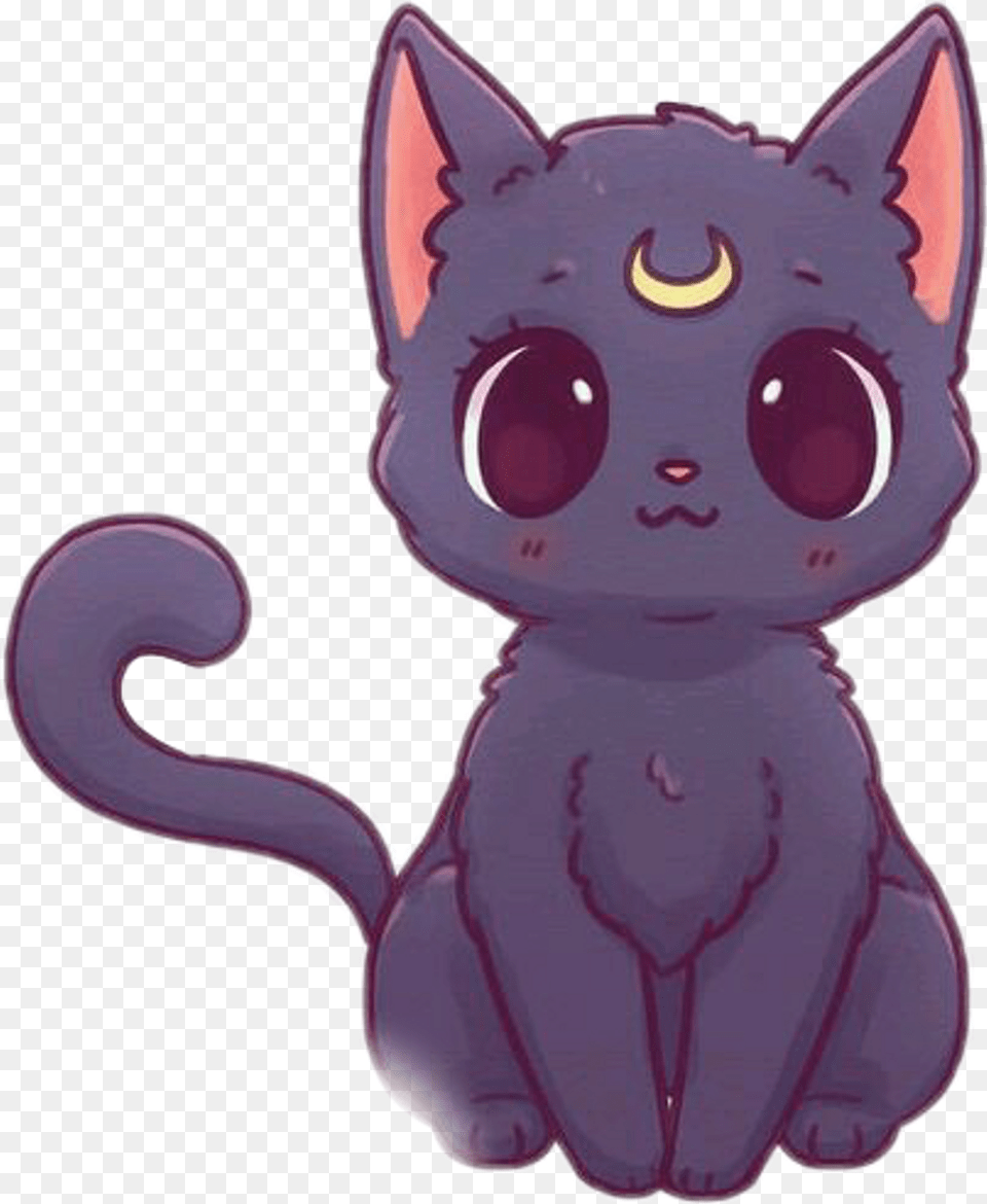 Anime Sticker Anime Pets, Purple, Animal, Cat, Mammal Free Transparent Png