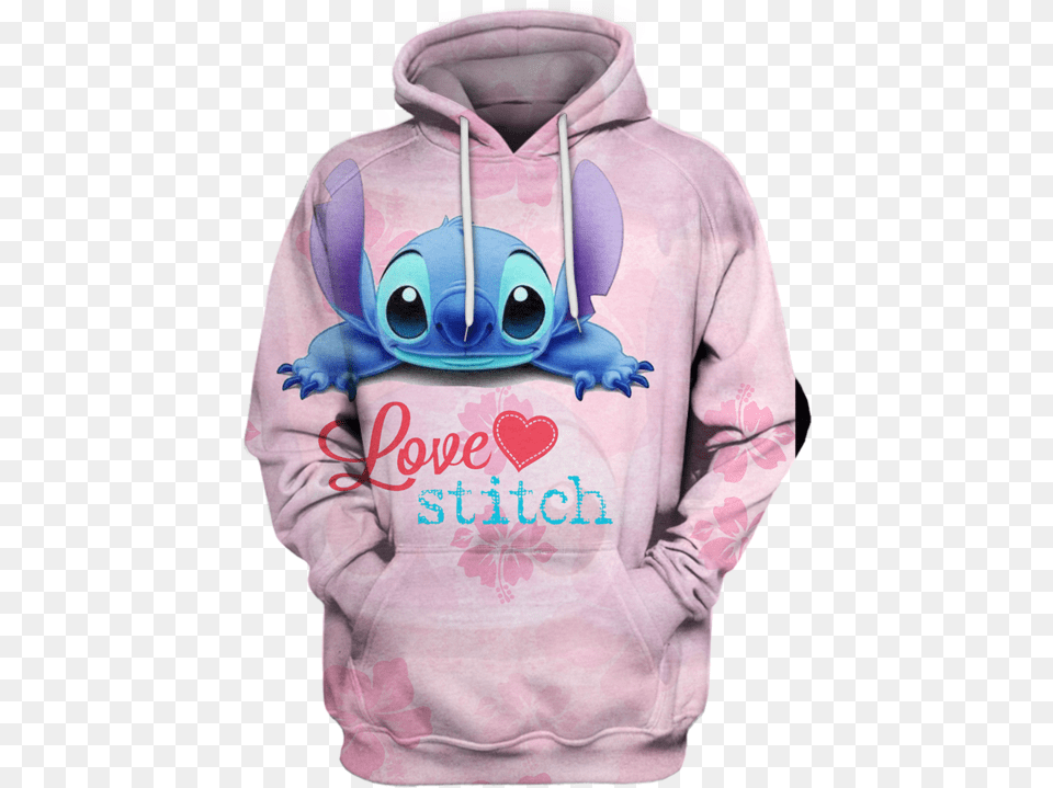 Anime Stitch Lilo Disney Hoodie 3d I M Unicorn As You Wish, Clothing, Knitwear, Sweater, Sweatshirt Png Image